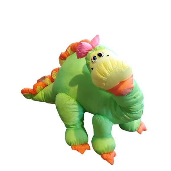 Large vintage dinosaur puffy nylon plush - Picture 2 of 5